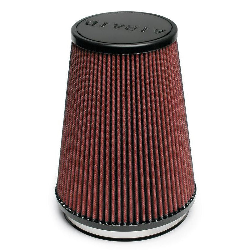 Airaid 701-469 universal cone-shaped air filter with a 6-inch mounting flange and multi-layer filter media.