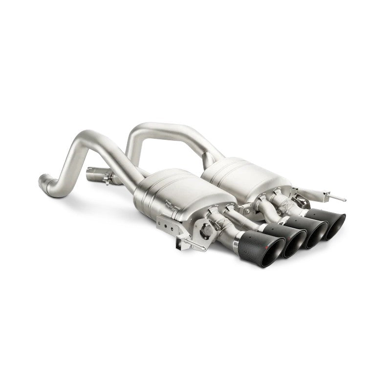 Akrapovic Slip-On Line titanium exhaust system with four carbon fiber tips for 2015-2019 Chevrolet Corvette Z06