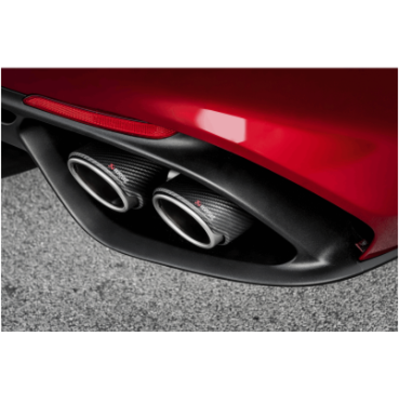 Akrapovic Evolution Line titanium cat-back exhaust system for 2017-2020 Alfa Romeo Giulia Quadrifoglio.