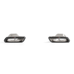 High-gloss carbon fiber Akrapovic Evolution exhaust tail pipe tips for Mercedes-Benz E63 AMG S W213.