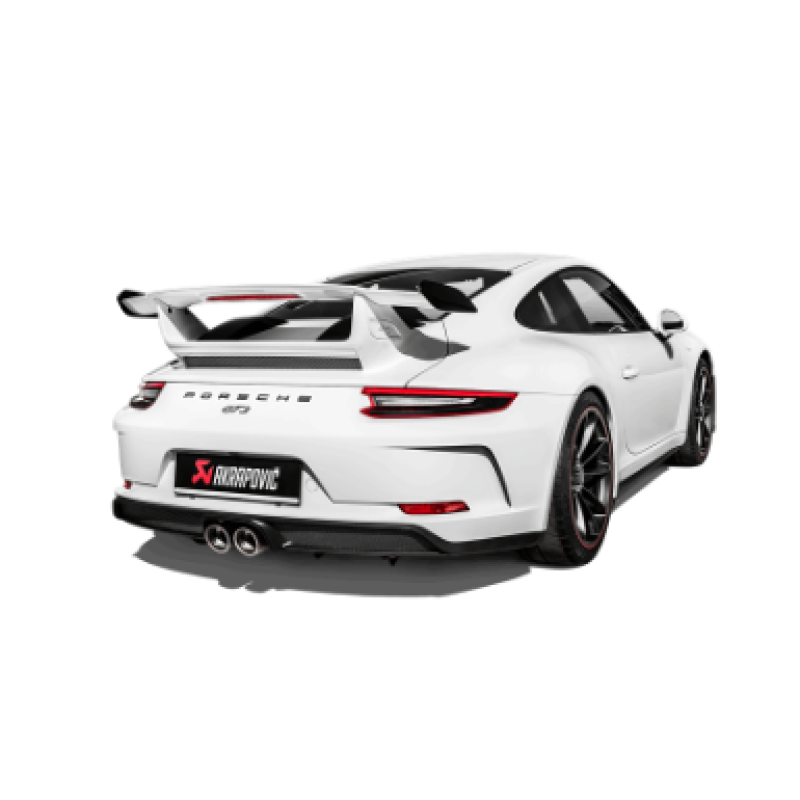 Akrapovic Slip-On Race Line titanium exhaust muffler section for Porsche 911 GT3 and Speedster.
