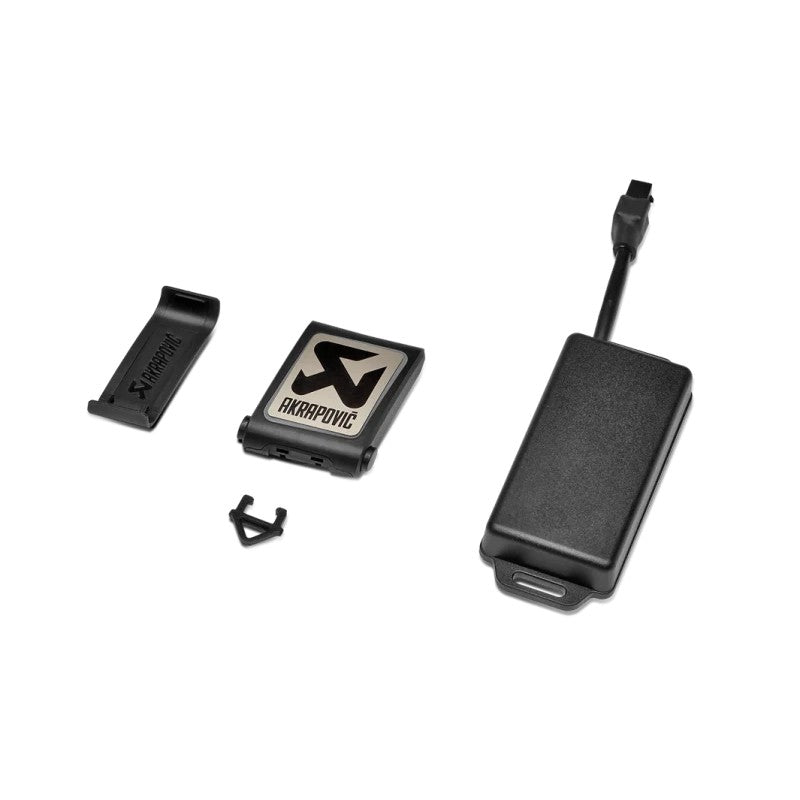 Akrapovic P-HF1310 Sound Kit including the wireless remote control and electronic receiver module for BMW X5 M and X6 M.