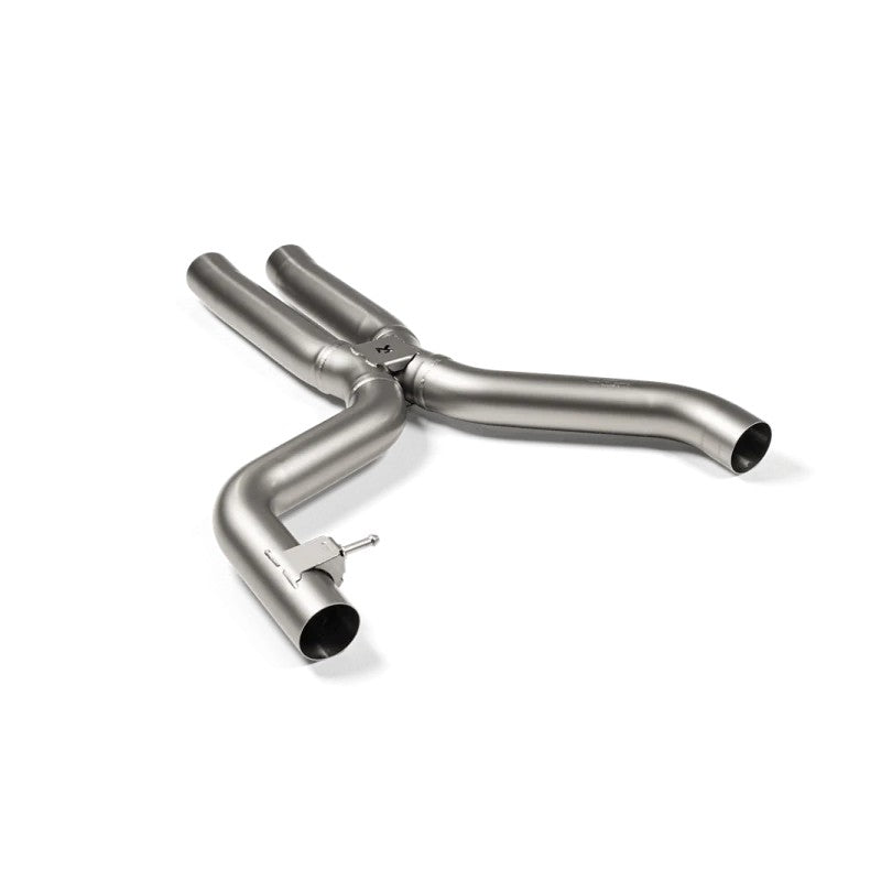 Akrapovic Evolution series titanium short link pipe without resonator for G87 M2, G80 M3, and G82 M4 models.