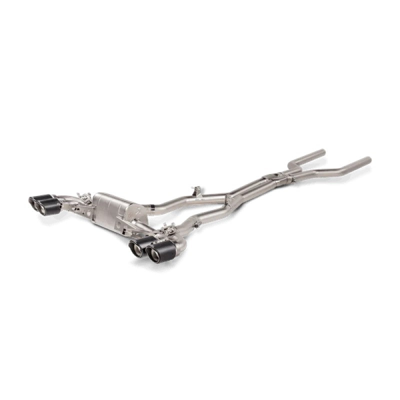 Akrapovic Evolution Line titanium cat-back exhaust system with quad carbon fiber tips and dual-valve muffler