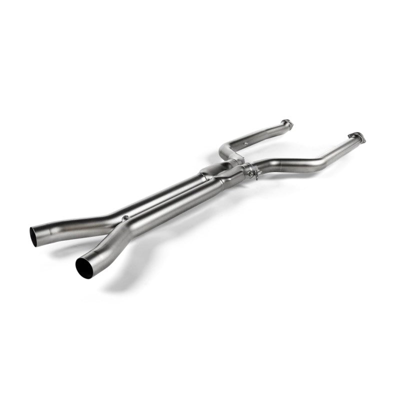 Akrapovic high-grade titanium Evolution Link Pipe Set for 2024-up BMW X5M and X6M facelift models.