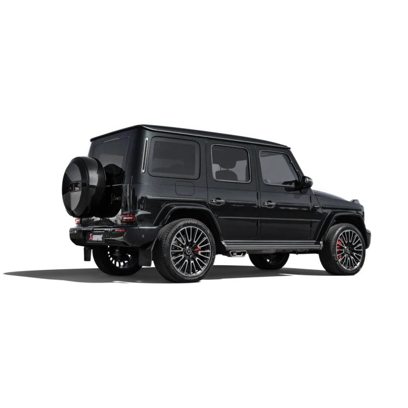 Akrapovic Evolution Line titanium cat-back exhaust system with dual valved mufflers for 2025 Mercedes-AMG G63 W465.