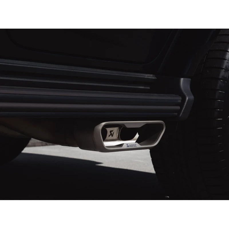 Akrapovic titanium exhaust tail pipe tips for the 2025 Mercedes-AMG G63 (W465)