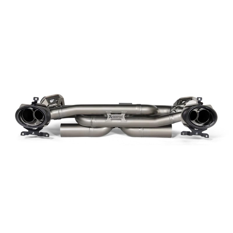 Akrapovic Slip-On Race Line titanium exhaust with black-coated tailpipes for Porsche 911 992 Carrera