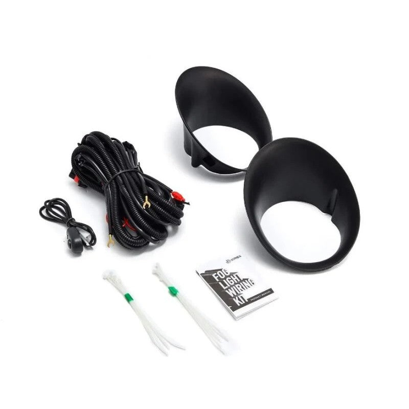 AlphaRex 211011 fog light mounting bezels and wiring harness kit for 2002-2009 Dodge Ram and 2004-2006 Durango.