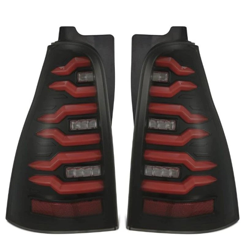 AlphaRex LUXX-Series LED tail lights with black housings and red lenses for 2003-2009 Toyota 4Runner