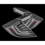 AlphaRex Nova-Series LED tail lights with black housing for 2016-2021 Honda Civic Hatchback and Type R.