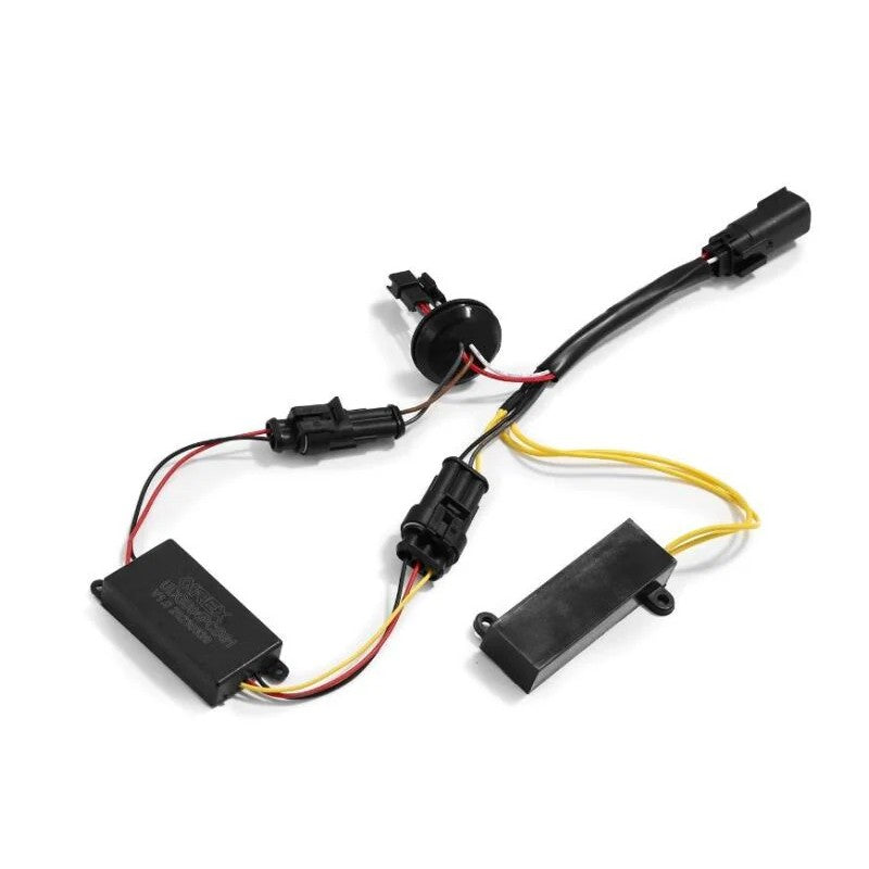 AlphaRex wiring harness converters for 2019-2022 Ram 2500/3500 halogen to LUXX-series taillight conversion.