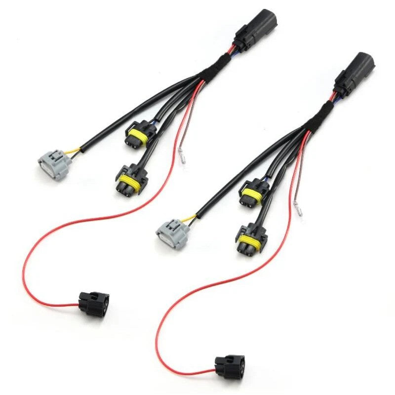 AlphaRex wiring converter harness for 2020-2021 Toyota Tacoma stock LED to NOVA-Series projector headlight conversion.