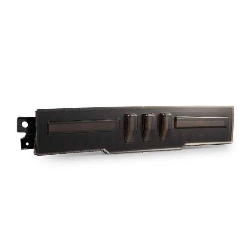 AlphaRex NOVA-Series Prismatic LED fourth brake light with black smoke lens and housing (MPN 220050).