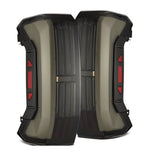 AlphaRex NOVA-Series Prismatic LED tail lights in Alpha-Black for 2022-2024 Toyota Tundra.