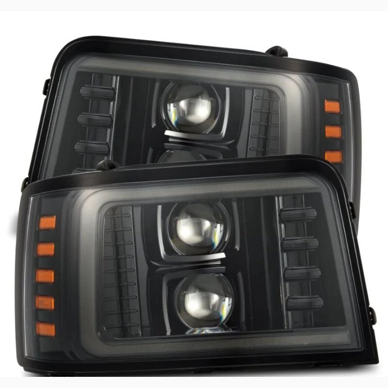 AlphaRex LUXX-Series projector headlights for 1992-1996 Ford F-150, F-250, F-350, and Bronco trucks.