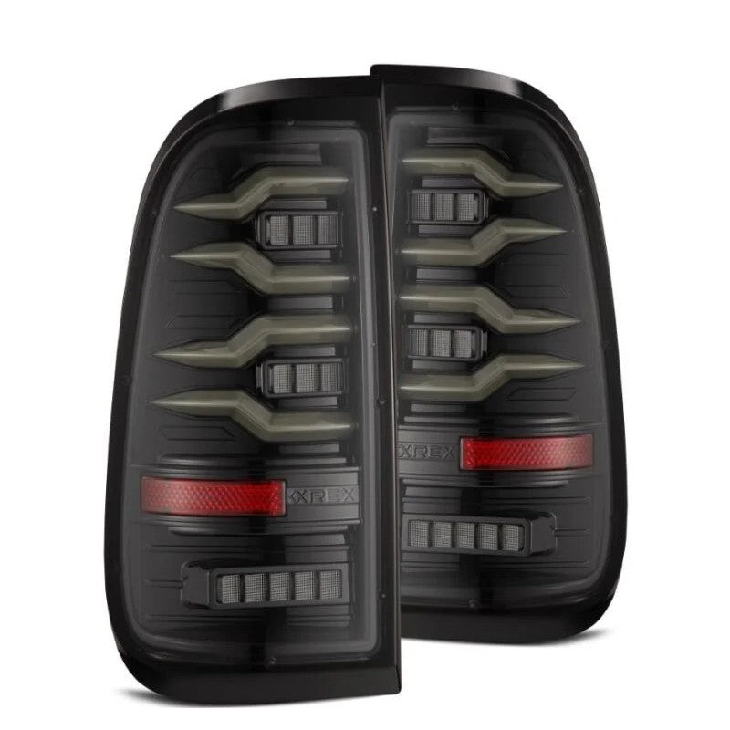 Alpha-Black AlphaRex LUXX-Series LED tail light assemblies for Ford F-150 and Super Duty pickups.