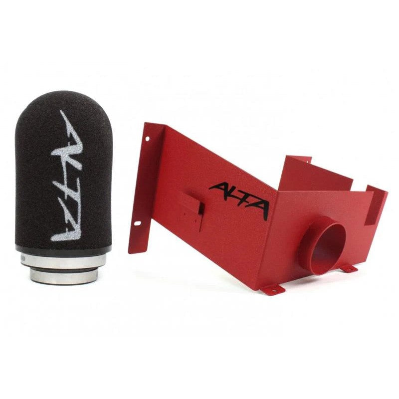 Red ALTA Performance cold air intake system for 2002-2008 Mini Cooper S R53 with 6-speed manual transmission.
