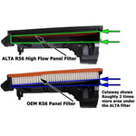 ALTA foam panel air filter replacement element for 2007-2013 Mini Cooper S airboxes