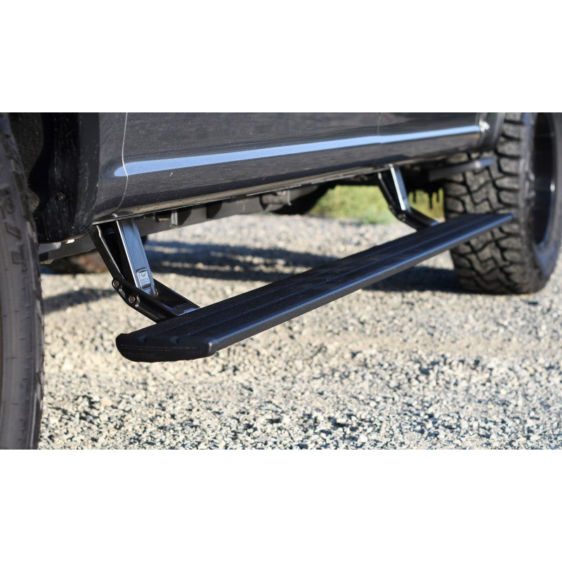 AMP Research PowerStep Smart Series electric running boards with LED lighting for 2015-2020 Silverado and Sierra HD.