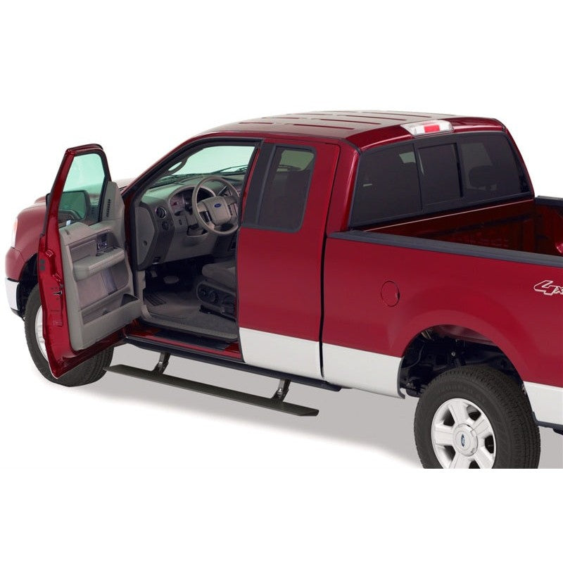 AMP Research PowerStep automatic electric running boards in black finish for 2001-2004 Ford F-150.