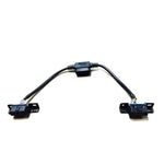 AMP Research PowerStep Plug-N-Play Pass-Through Harness with black OBD-II connectors and wiring loom