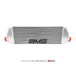 AMS Performance front mount intercooler kit with silver core and replacement bumper beam for 2015-2021 Subaru WRX