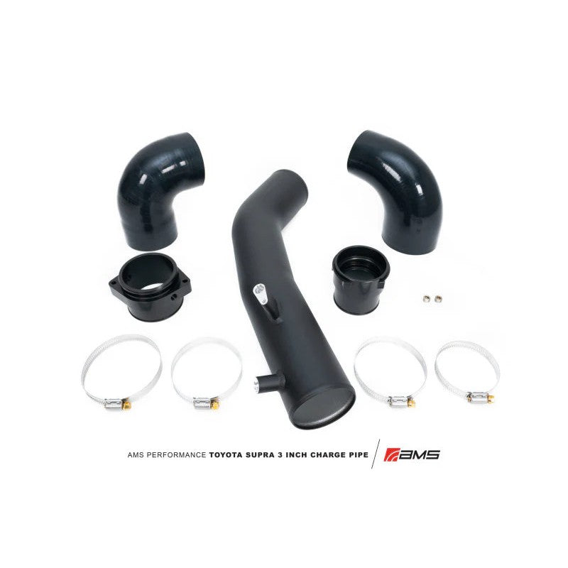 AMS Performance 3-inch aluminum charge pipe kit with hardware for 2020-2021 Toyota GR Supra