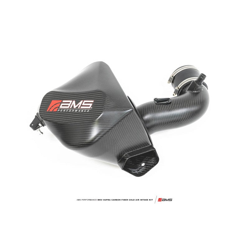 AMS Performance hand-laid carbon fiber cold air intake box and dry filter for 2020-2021 Toyota GR Supra