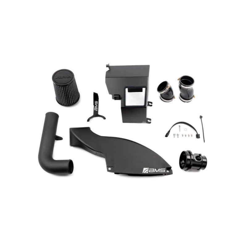 AMS Performance Air Intake System for 2022+ Subaru WRX, showing air filter, intake duct, and sealed airbox components