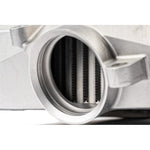 AMS Performance top mount intercooler, a silver aluminum core with cast end tanks