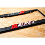License plate frame with AMS Performance and Alpha series branding