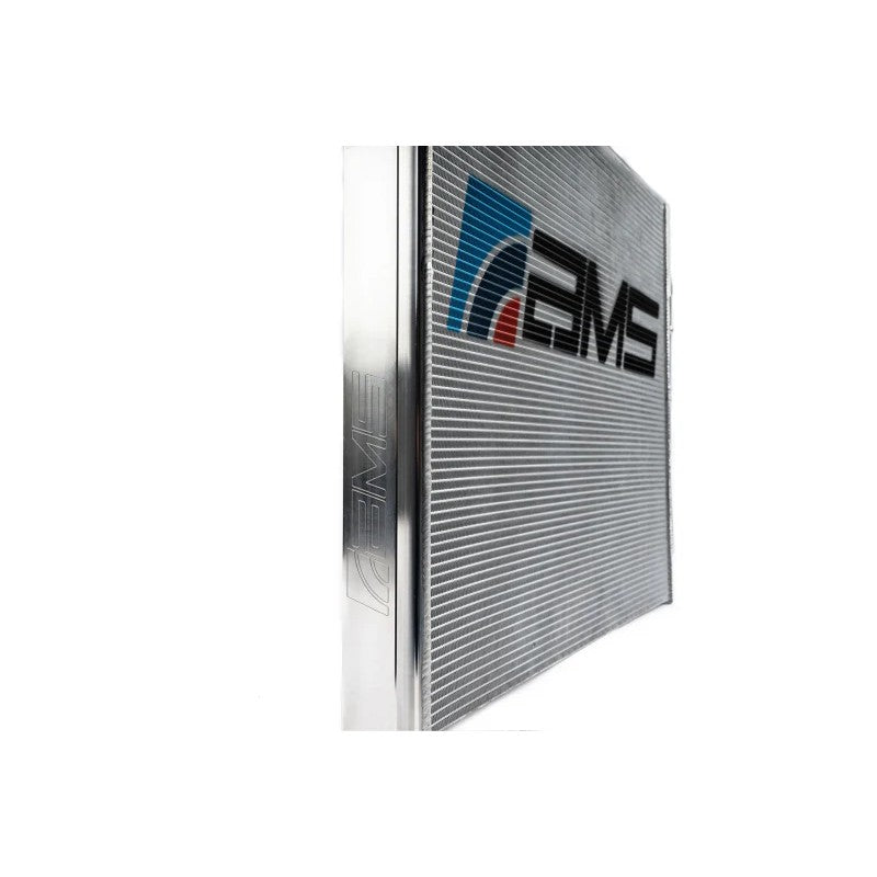 AMS Performance S58 heat exchanger with a black core and limited edition M color logo