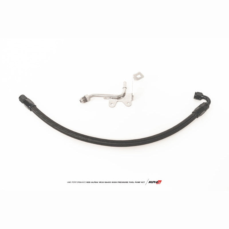 Alpha Performance low pressure fuel feed line for Infiniti Q50 and Q60 VR30DDTT models.