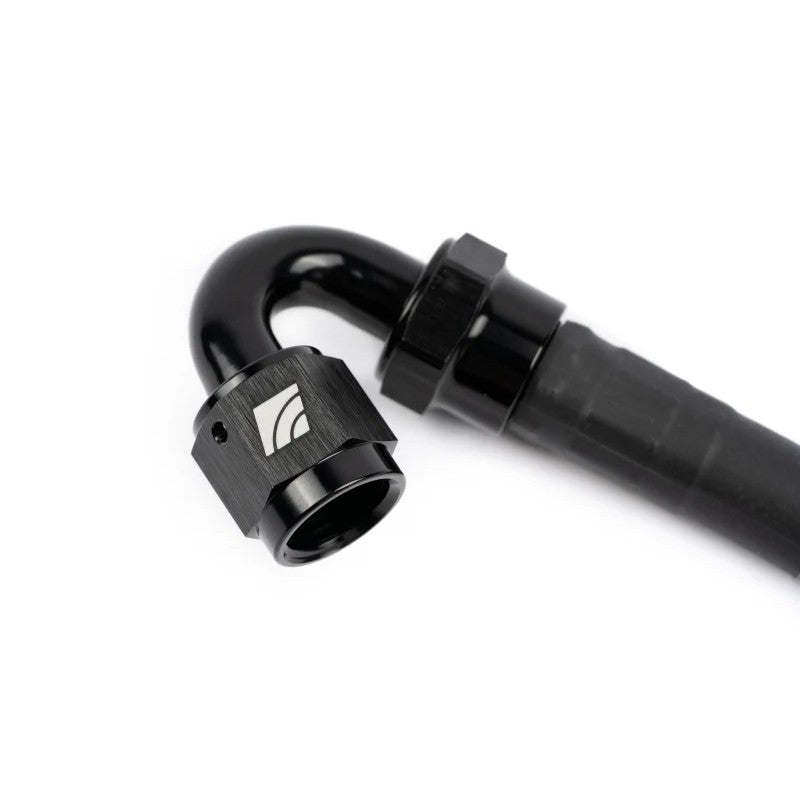 AMS Performance CAN Bus Flex Fuel Kit featuring ethanol sensor, wiring harness, and connectors for Infiniti Q50 and Q60.