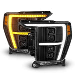 ANZO Z-Series Full LED Projector Headlight for 2021-2023 Ford F-150, driver side, black housing with clear lens