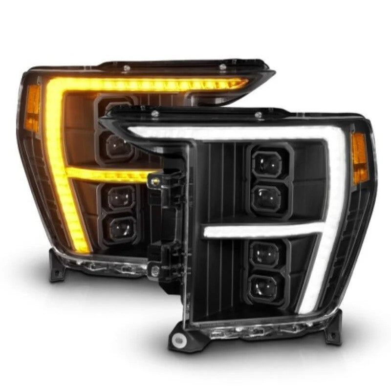 ANZO Z-Series Full LED Projector Headlight for 2021-2023 Ford F-150, driver side, black housing with clear lens