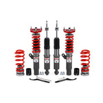 APR Roll-Control Coilover kit featuring front and rear monotube dampers, linear springs, and integrated camber plates.