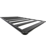 ARB BASE Rack textured black aluminum roof platform 2125mm x 1285mm showing dovetail mounting beams.