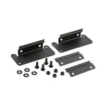 Black powder-coated steel ARB BASE Rack awning bracket featuring the dovetail mounting clamp.