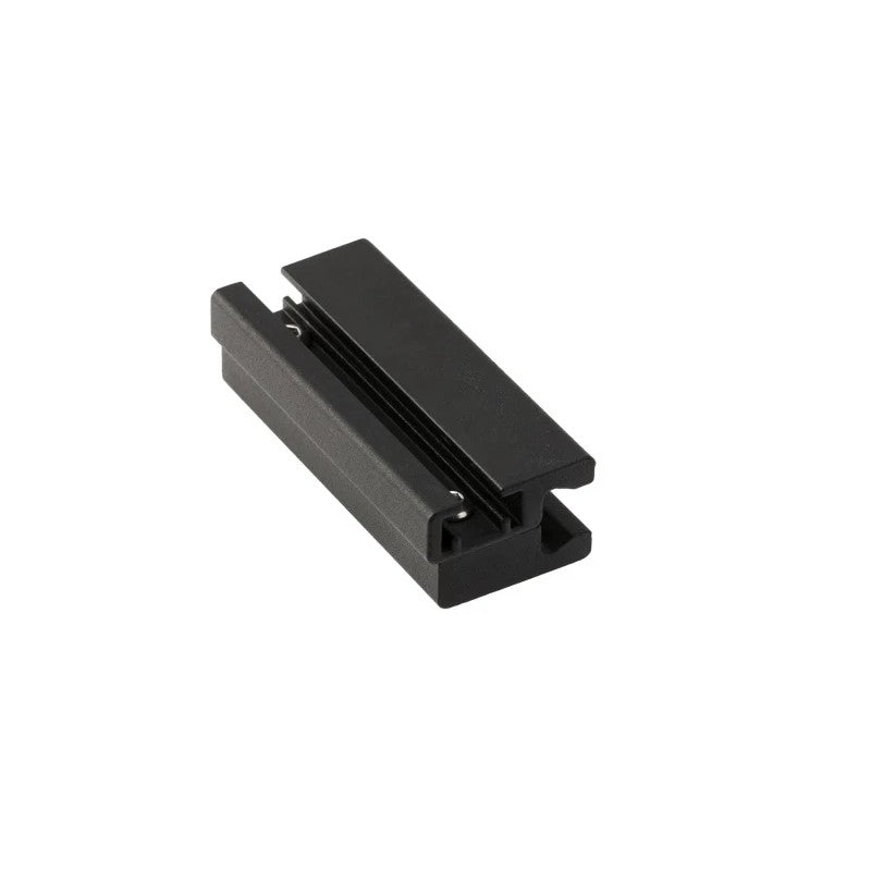 Black ARB BASE Rack T-Slot adaptor bracket for mounting accessories to dovetail roof rack beams.