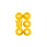 ARB Old Man Emu OMESB1 35mm spring bushing kit with yellow polyurethane and black rubber components for Toyota Land Cruiser.