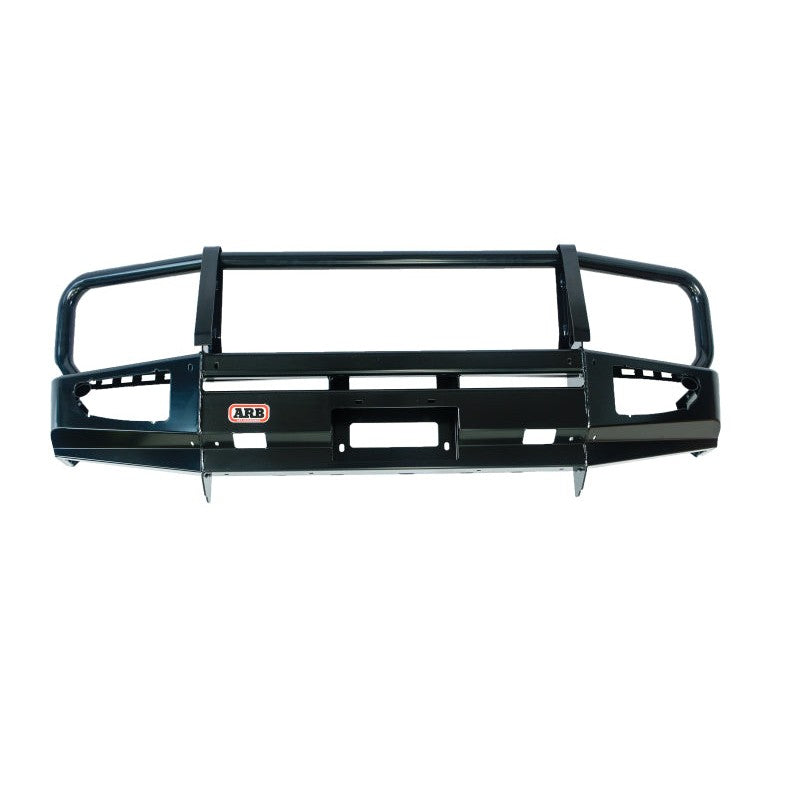 ARB Deluxe black powder-coated front bumper with three-hoop grille guard and winch mount for 2005-2015 Nissan Xterra