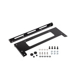 Black ARB flip up license plate mounting bracket for Summit series winch bumpers.