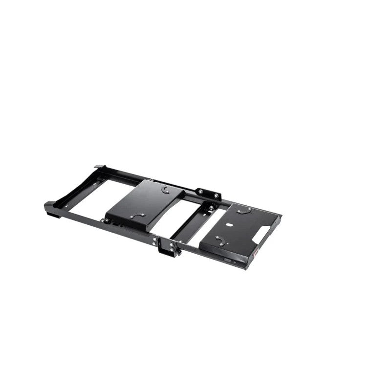 Black e-coated steel ARB ZERO fridge slide with sealed roller bearings and locking catch.