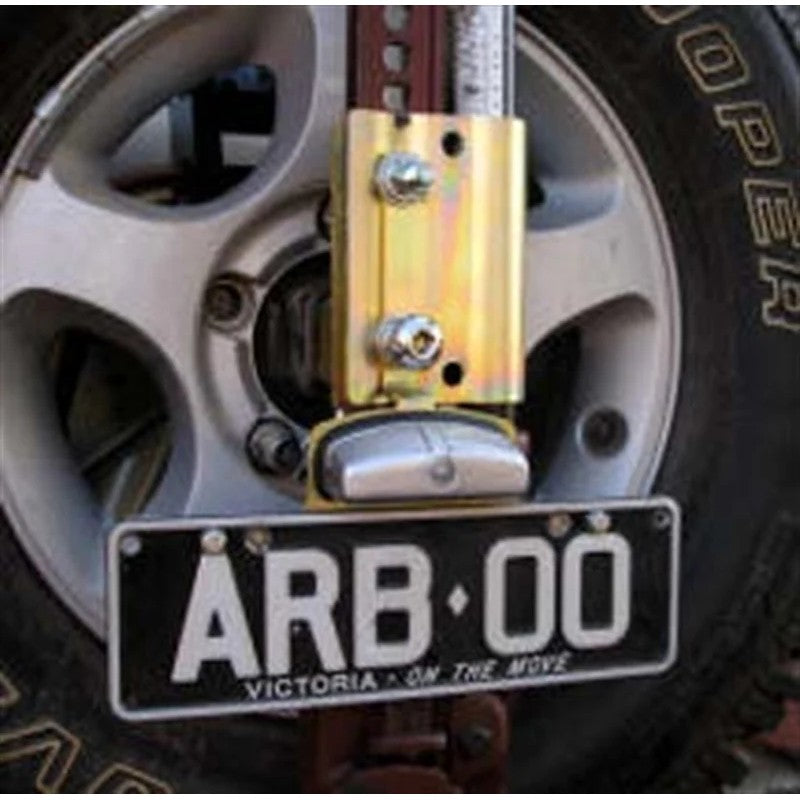 ARB black steel Hi-Lift jack mounting bracket for spare tire carrier 5700060