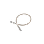 ARB 0.5-meter stainless steel braided PTFE hose with JIC-4 fittings and protective end sleeves.