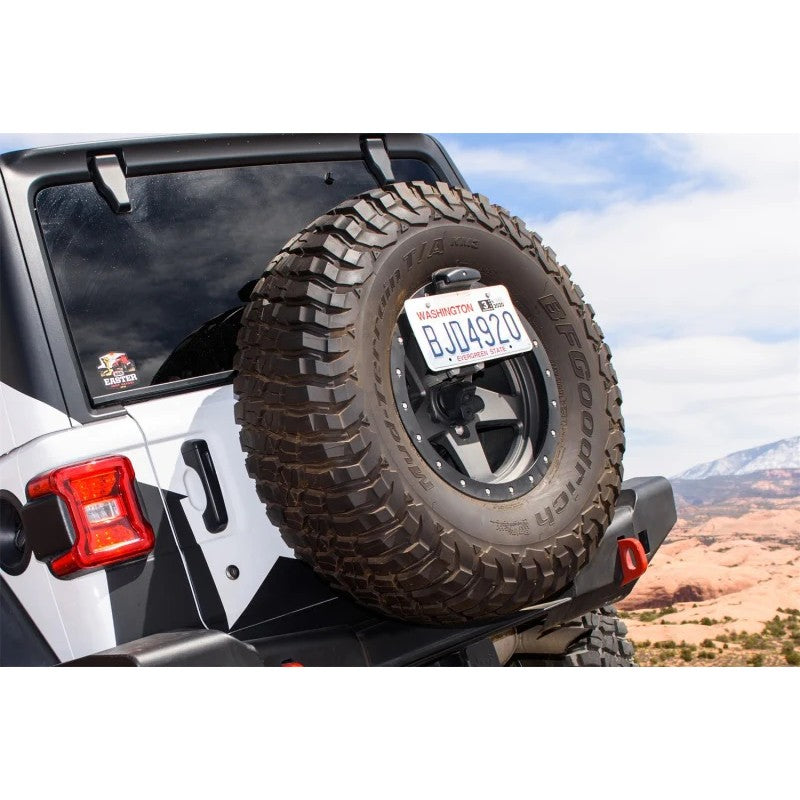 ARB license plate relocation bracket with integrated LED light for 2018-2019 Jeep Wrangler JL.