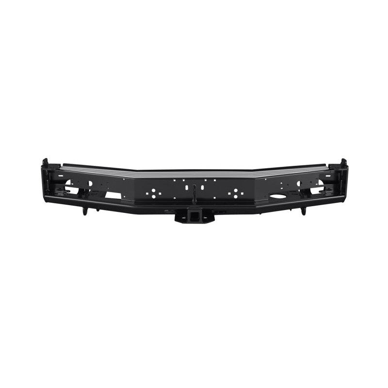 ARB Summit Series textured black steel rear bumper with integrated tow hitch for 1998-2007 Toyota Land Cruiser 100 Series.