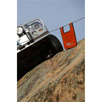 Orange and black ARB heavy-duty vinyl recovery damper with storage pockets for winch line safety
